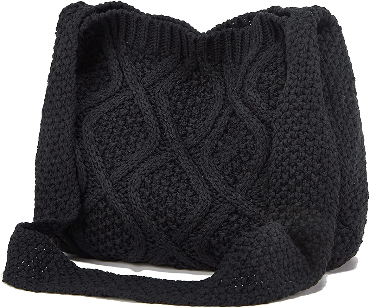 CoCopeaunts Women's Shoulder Handbags Crochet Bags Shoulder Shopping Bag Tote Bag Aesthetic Polyester Tote Cute Tote Bags Daily Use