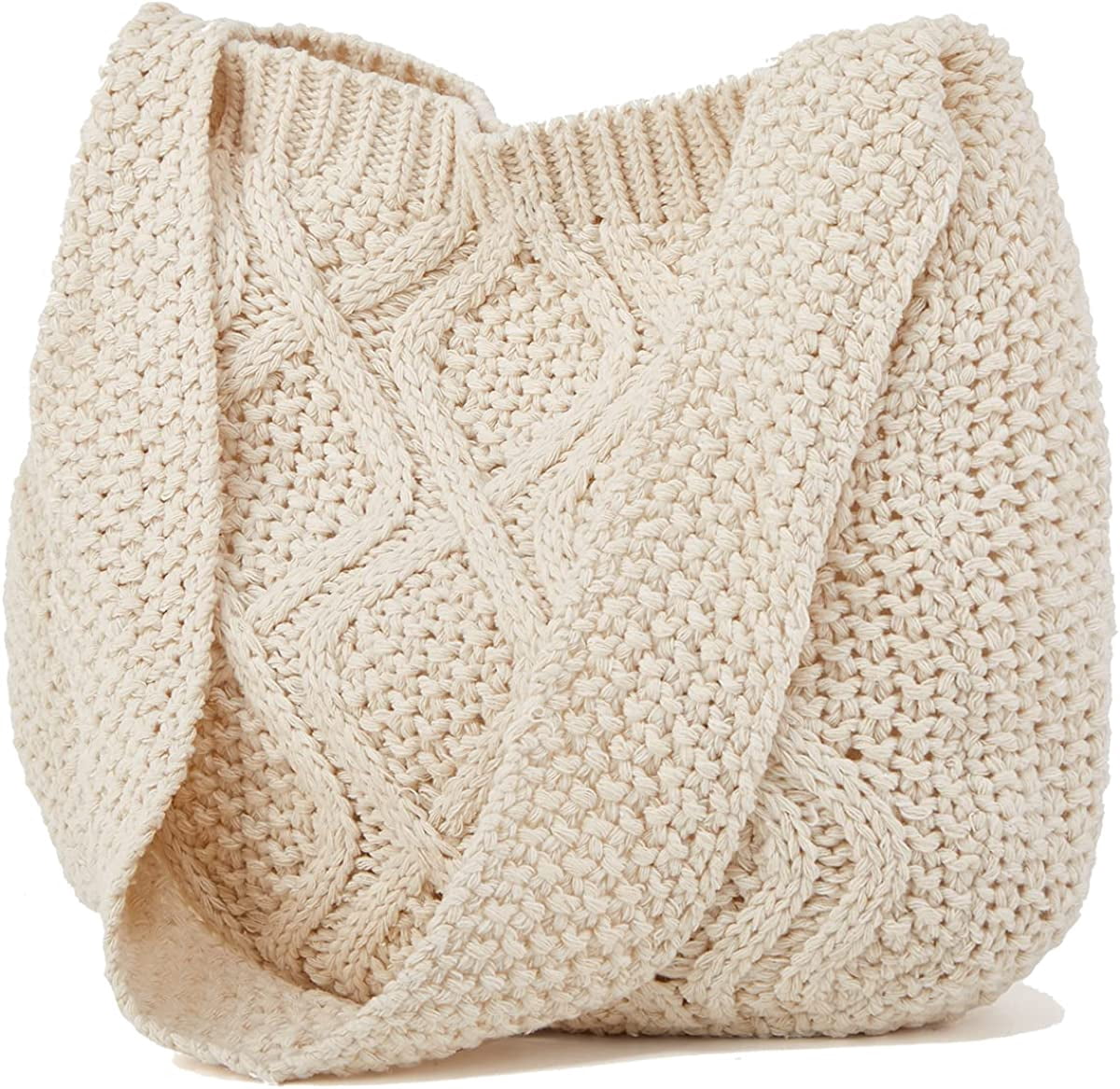 CoCopeaunts Women's Shoulder Handbags Crochet Bags Shoulder Shopping Bag Tote Bag Aesthetic Polyester Tote Cute Tote Bags Daily Use