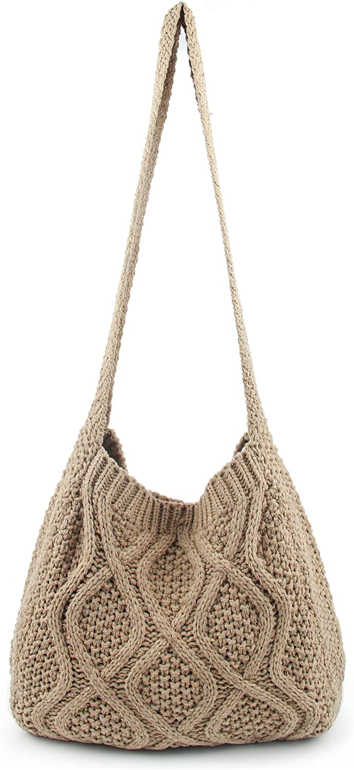 CoCopeaunts Women's Shoulder Handbags Crochet Bags Shoulder Shopping Bag tote bag aesthetic canvas tote cute tote bags