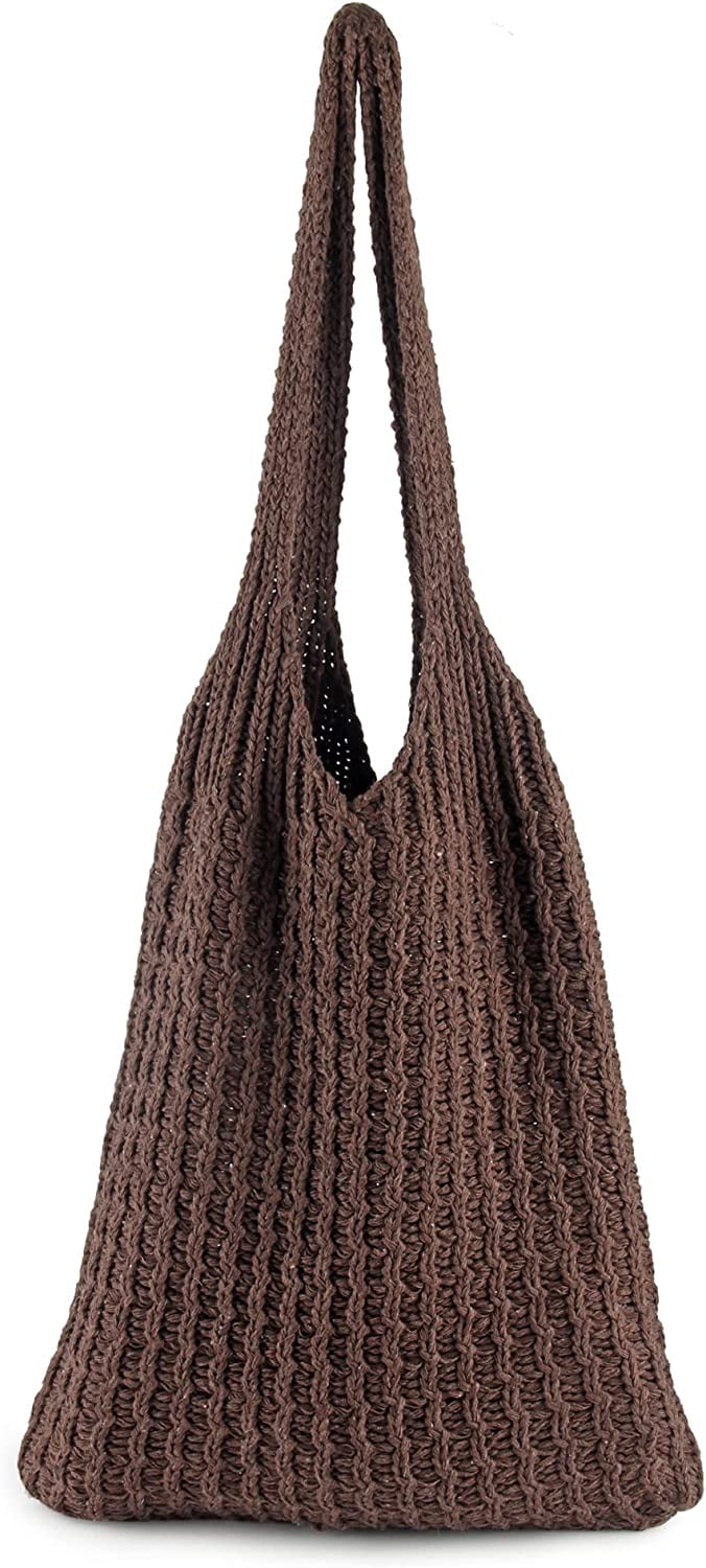 CoCopeaunts Women's Shoulder Handbags Hand crocheted Bags large Shoulder Shopping Bag tote bag aesthetic cute tote bags