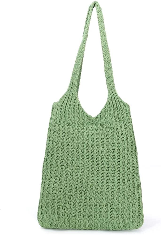 CoCopeaunts Women's Shoulder Handbags Hand crocheted Bags large Shoulder Shopping Bag tote bag aesthetic cute tote bags