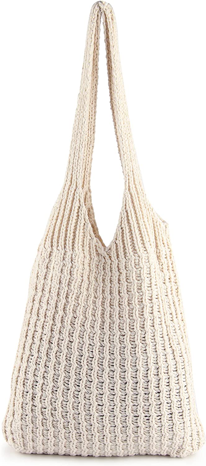 CoCopeaunts Women's Shoulder Handbags Hand crocheted Bags large Shoulder Shopping Bag tote bag aesthetic cute tote bags