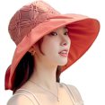 thumbnail image 1 of CoCopeaunts Women's Summer Bucket Hats Sun Hats Cotton UV Protection Fisherman Hats Wide Brim Breathable Lace Sun Visors Vacation Travel, 1 of 8