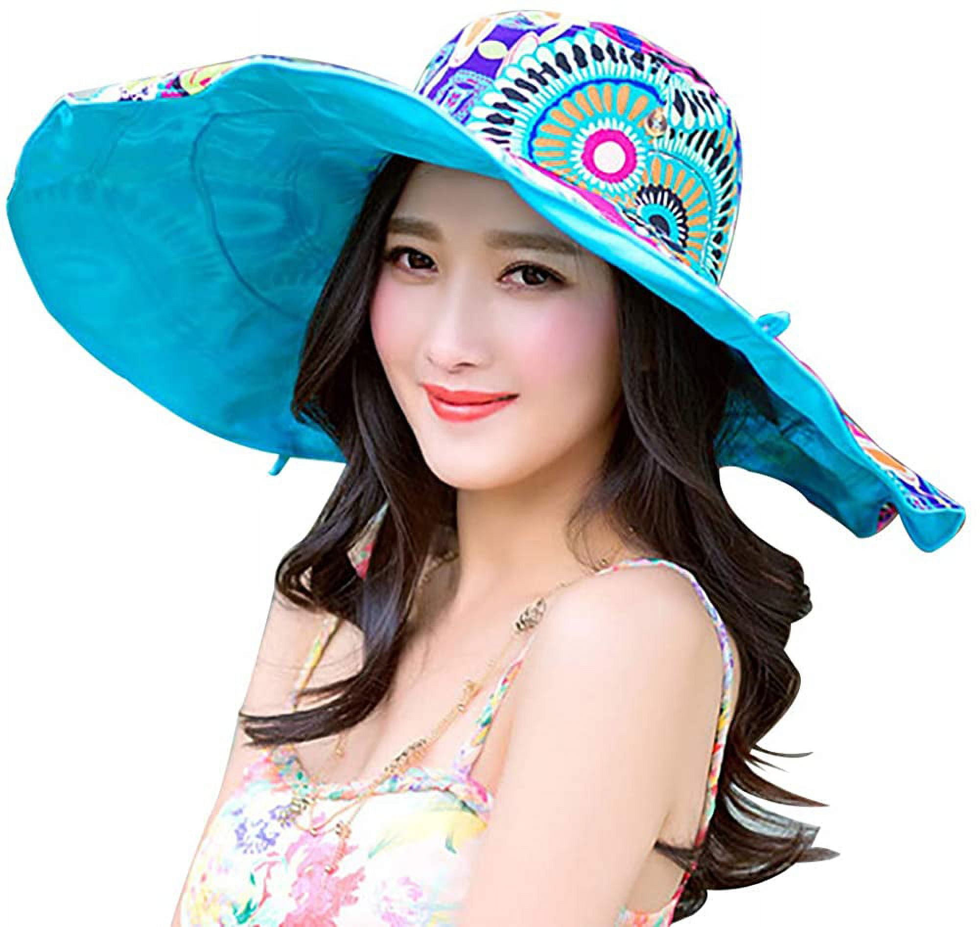 CoCopeaunts Women's Sun Hat Packable Reversible Bucket Hat UV Sun ...