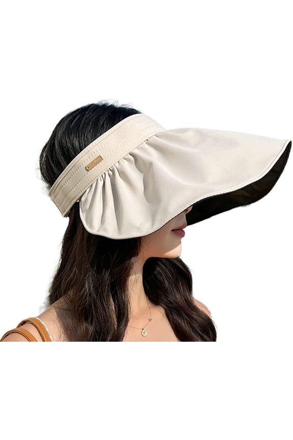 Women's Sun Hats Large Wide Brim Visors Beach Hat UV Protection Breathable Visors Rain Hats for Commute Hiking Outdoor Sprot