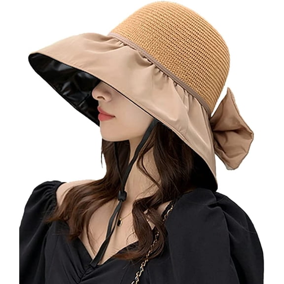 CoCopeaunts Women's Sun Hats Rain Hats UV Protection Bucket Hats Wide Brim Cap Casual Breathable Hiking Foldable Ride Travel Gardening