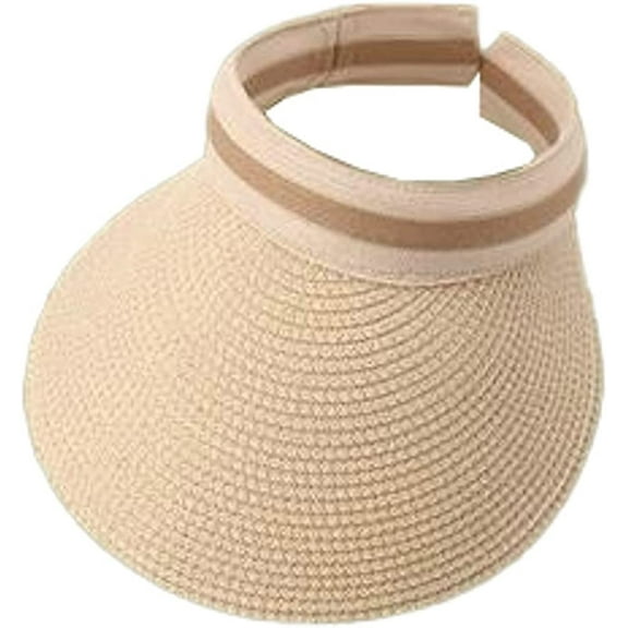 CoCopeaunts Women's Sunhat Straw Wide Brim Breathable Summer Bucket Hat Bow Cute Beige UV Protection Straw Hat Beach Commute