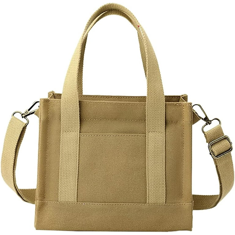CoCopeaunts Women's Tote Canvas Bag, Shoulder Canvas Squar Bag Stylish  Crossbody Bags Multiuse Work Commute Shopping Bags 2023 
