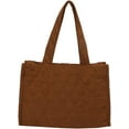 thumbnail image 1 of CoCopeaunts Women's Tote Corduroy Shoulder Bag Retro Large Capacity Shopping School Commuting Handbags Stylish Newest, 1 of 6