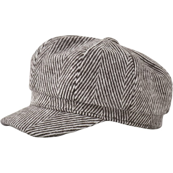 CoCopeaunts Womens Beret Vintage Striped Octagonal Newsboy Cap Ladies Retro Artist Painter Beret Hat Autumn Winter Hat