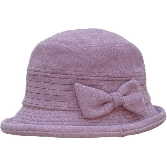 CoCopeaunts Womens Bucket Hat Plaid Bowknot Fashion Bowler Hat Curly Hem Foldable Protection Warm Casual Basin Hat for Girl