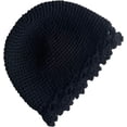 thumbnail image 1 of CoCopeaunts Womens Bucket Hat Retro Knitted Crochet Hollow Brim Beanies Hats Winter Warm All-Match Solid Color Fisherman Cap, 1 of 8