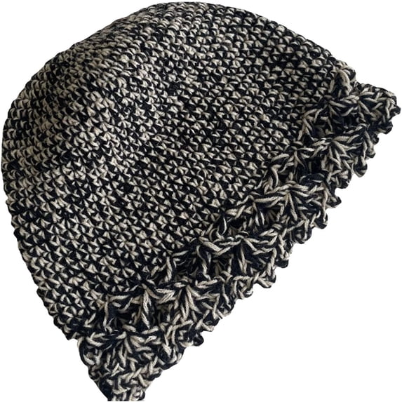 CoCopeaunts Womens Bucket Hat Retro Knitted Crochet Hollow Brim Beanies Hats Winter Warm All-Match Solid Color Fisherman Cap