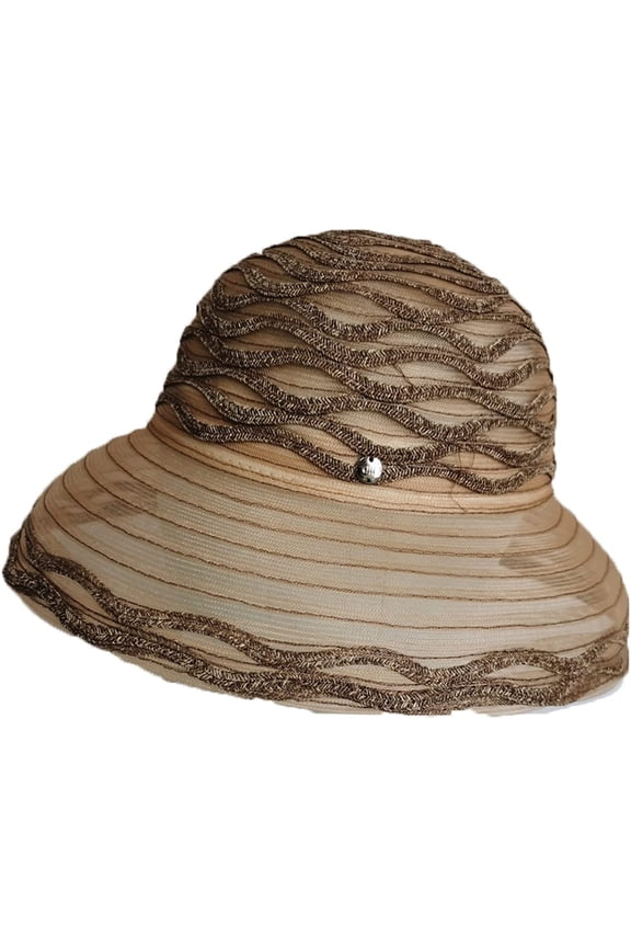 Womens Bucket Hat Summer Clear Mesh Breathable Sun Hat Simple Elegant Stitch Fisherman Hat Daily Costume Accessory