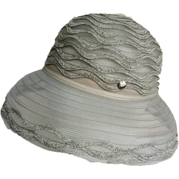 CoCopeaunts Womens Bucket Hat Summer Clear Mesh Breathable Sun Hat Simple Elegant Stitch Fisherman Hat Daily Costume Accessory