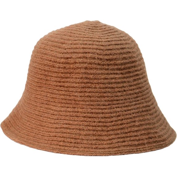 CoCopeaunts Womens Bucket Hat Winter Warm Wool Knit Hat Solid Color Packable Comfortable Breathable Bowler Hat Walking Climbing