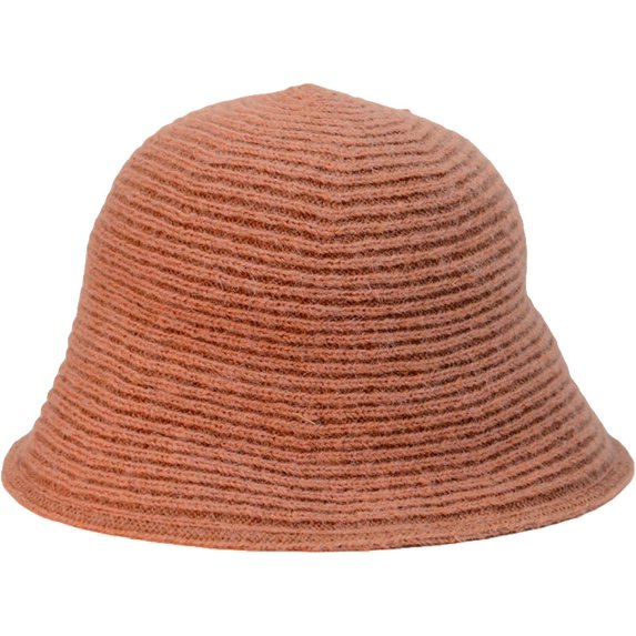 CoCopeaunts Womens Bucket Hat Winter Warm Wool Knit Hat Solid Color Packable Comfortable Breathable Bowler Hat Walking Climbing