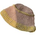 thumbnail image 1 of CoCopeaunts Womens Bucket Hats Autumn Crochet Ladies Handmade Knit Fisherman Hat Female Fashion Two-Colors Casual Bucket Cap, 1 of 8