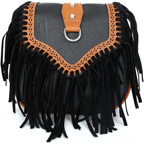 CoCopeaunts Womens Crossbody Bag Hobo Shoulder Handbag Retro Bohemian Satchel Purse with Tassel