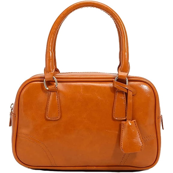 CoCopeaunts Womens Handbag Retro Cosmetic Top Handle Purse Leather Crossbody Satchel for Work