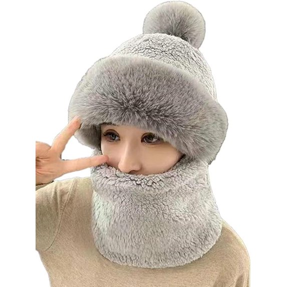 CoCopeaunts Womens Knit Beanie Hat Scarf Fleece Lined Peruvian Circle Scarf Warm Knit Hat Pom Skull Cap