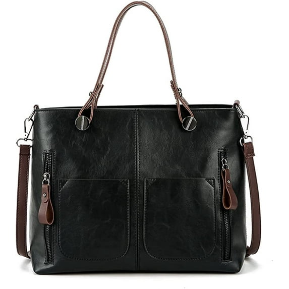 CoCopeaunts Womens Tote Handbag Multi Pockets Crossbody Bag Retro Hobo Shoulder Bag Top Handle Handbag Purse for Work