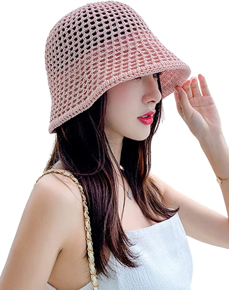 CoCopeaunts Womens Woven Sun Hats Floppy Wide Brim Bucket Hat