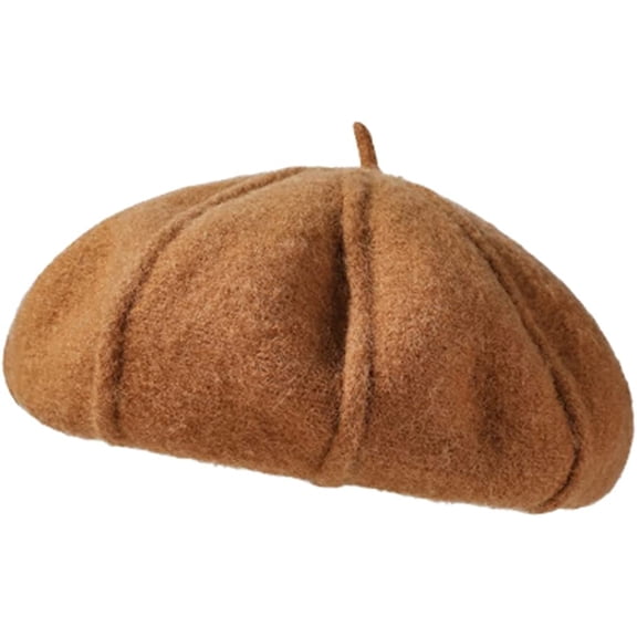 CoCopeaunts Wool Beret Hat for Women Classic Color Beret Cap French Paris Hat Solid Winter Artist Painter Hat Octagonal Hat