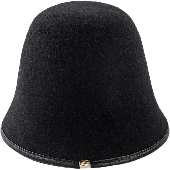 CoCopeaunts Wool Bucket Hat Women Autumn Winter Warm Fisherman Hats Vintage Solid Color Casual Simple Packable Bucket Hat Cap