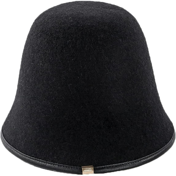 CoCopeaunts Wool Bucket Hat Women Autumn Winter Warm Fisherman Hats Vintage Solid Color Casual Simple Packable Bucket Hat Cap