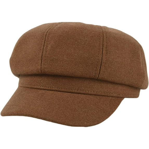 CoCopeaunts Woolen Women Newsboy Cap Vintage Ladies Beret Solid Color Female Flat Cap Winter Hats for Women Classic Baker Boy Cap