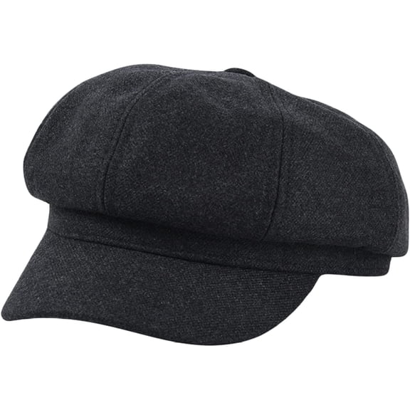 CoCopeaunts Woolen Women Newsboy Cap Vintage Ladies Beret Solid Color Female Flat Cap Winter Hats for Women Classic Baker Boy Cap