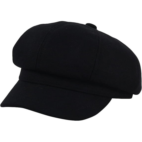 CoCopeaunts Woolen Women Newsboy Cap Vintage Ladies Beret Solid Color Female Flat Cap Winter Hats for Women Classic Baker Boy Cap