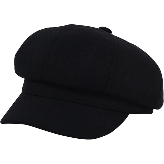 CoCopeaunts Woolen Women Newsboy Cap Vintage Ladies Beret Solid Color Female Flat Cap Winter Hats for Women Classic Baker Boy Cap