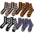 thumbnail image 1 of CoCozhu 4/8 Pairs Colorful Striped Socks, Novelty Funny Socks Asymmetric Mismatched Socks Crew Socks for Women, 1 of 7