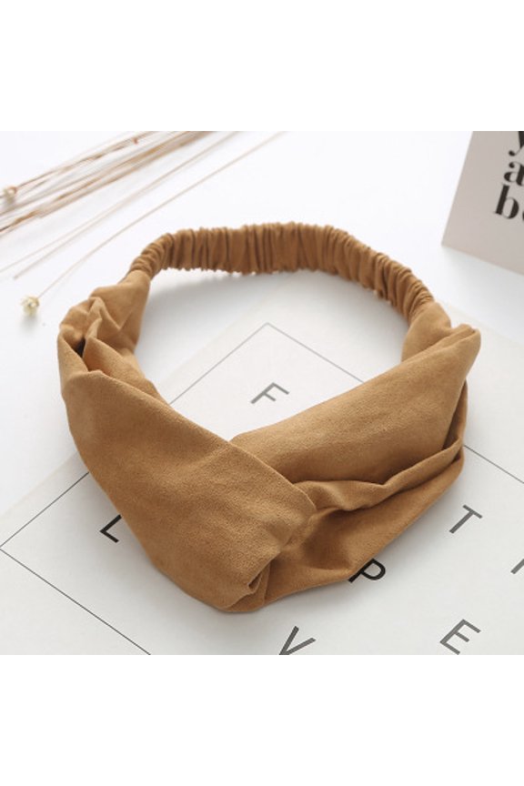 Factory Versatile Knitted Knitted Woven Art Hair Band Female Sweet Forest Women's Wide -Side Cross Head Strap Bangs Card Card
