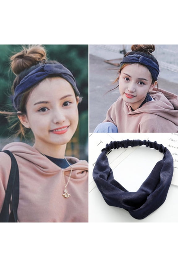 Factory Versatile Knitted Knitted Woven Art Hair Band Female Sweet Forest Women's Wide -Side Cross Head Strap Bangs Card Card