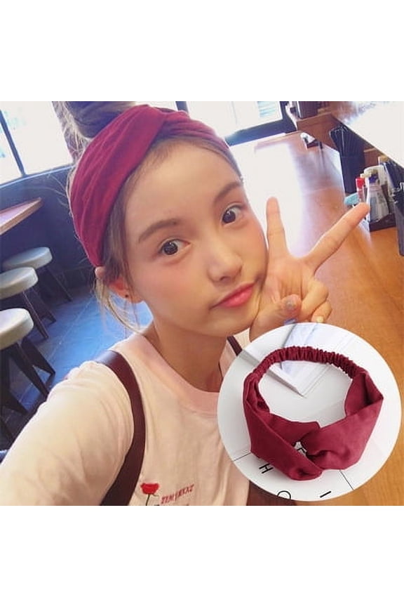 Factory Versatile Knitted Knitted Woven Art Hair Band Female Sweet Forest Women's Wide -Side Cross Head Strap Bangs Card Card