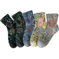 thumbnail image 1 of CoCozhu Vintage Embroidered Floral Socks for Women, Combed Cotton Crew Socks, 1 of 7