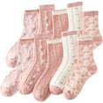 thumbnail image 1 of CoCozhu Vintage Embroidered Floral Socks for Women Combed Cotton Crew Socks, 1 of 6