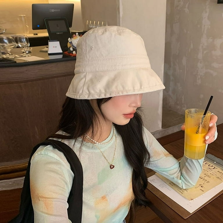 CoCozhu Washed Fisherman Hat For Women, Japanese Fashion Versatile 