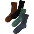 thumbnail image 1 of CoCozhu Women's 3 Pairs Cable Knit Casual Crew Socks Stretchy Solid Simple Socks, 1 of 7
