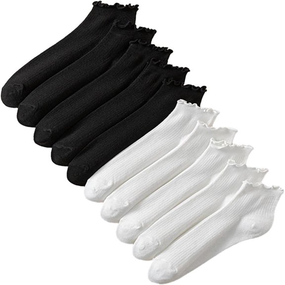 CoCozhu Women's 3 Pairs Cable Knit Casual Crew Socks Stretchy Solid Simple Socks