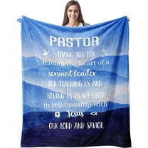 CoKnites Flannel Pastor Appreciation Throw Blanket, 60" x 50"