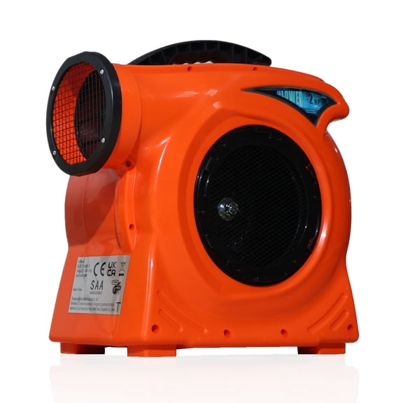 CoMiracle 1.5 HP Inflatable Commercial Turbo Blower Dual Air Intake Compact & Energy Efficient for Large Inflatable Bounce House, Water Slide, and Obstacle Course for Kids
