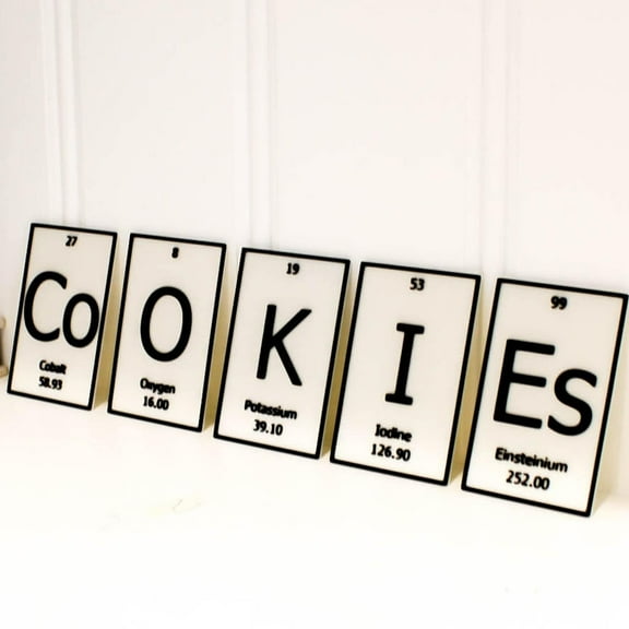 CoOKIEs | Periodic Table of Elements Wall, Desk or Shelf Sign