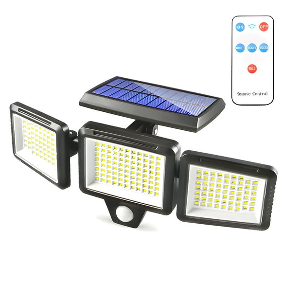 CoPedvic Solar Lights Outdoor, 210 LEDs Security Wall Lights with 3 Adjustable Heads