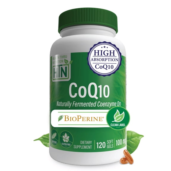 CoQ-10 (with BioPerine®) 100mg 120 Softgels High Absorption (Non-GMO) by Health Thru Nutrition
