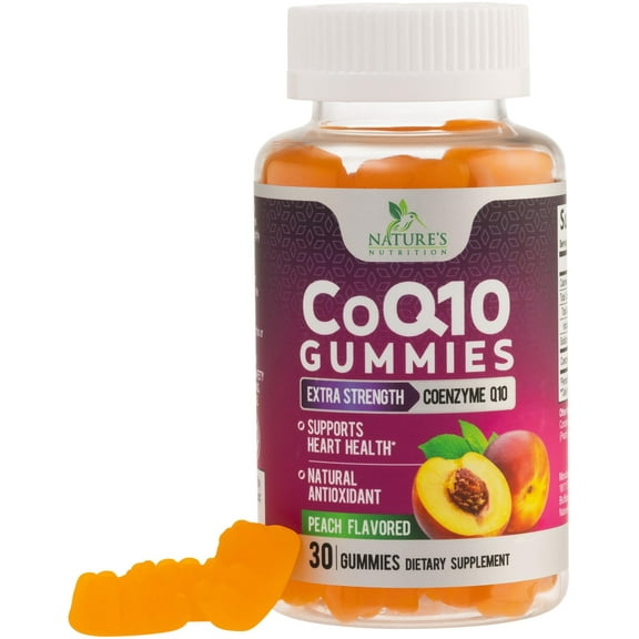 CoQ10 Gummies 100mg - 3X Strength, High Absorption, Antioxidant Supplement for Heart Health Support & Energy Production, Ultra Coenzyme Q10 Vitamins, Coq 10 Supplements, Non-GMO - 30 CoQ10 Gummies