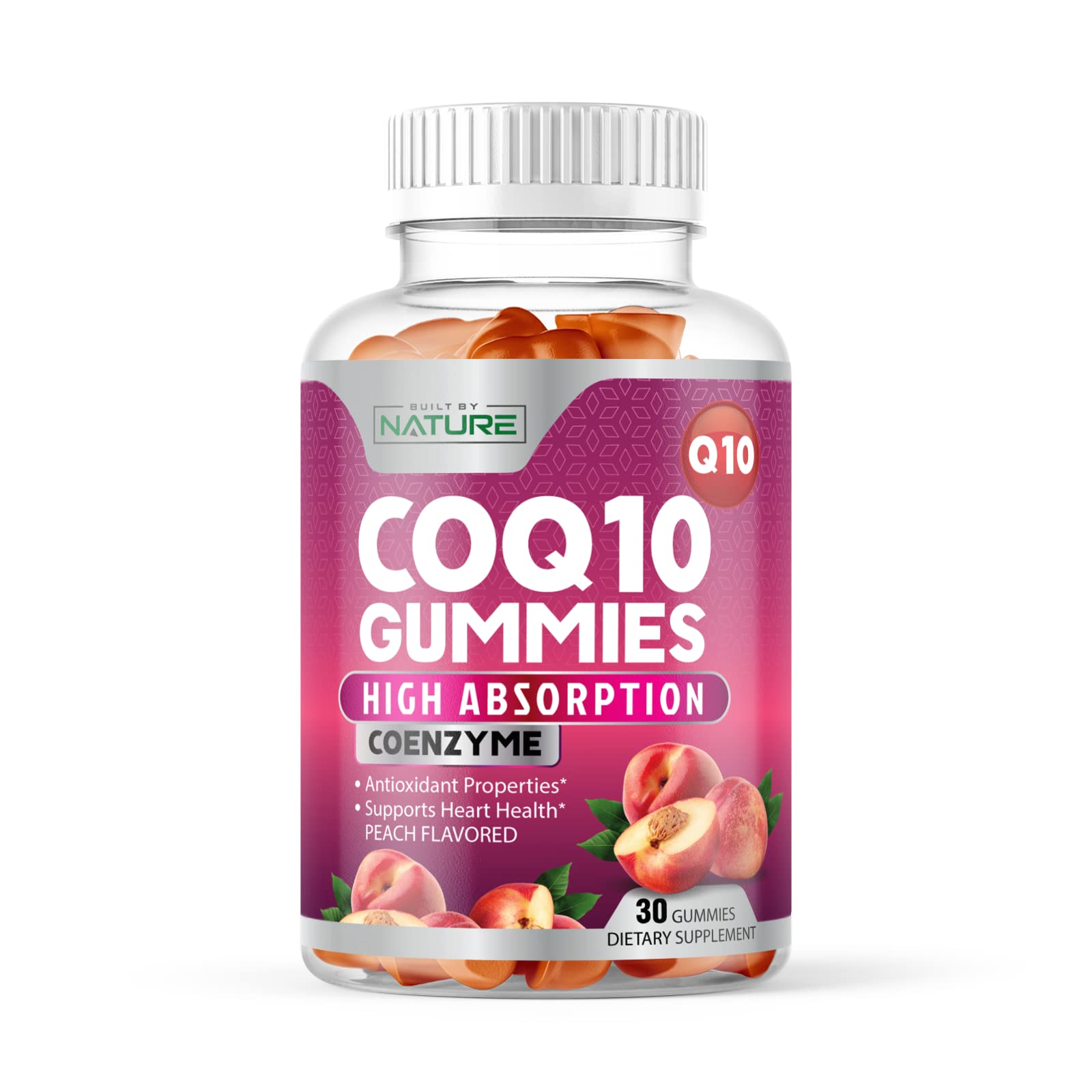 CoQ10 100mg Gummies, High Absorption Coenzyme Q10 Gummy, Heart Health